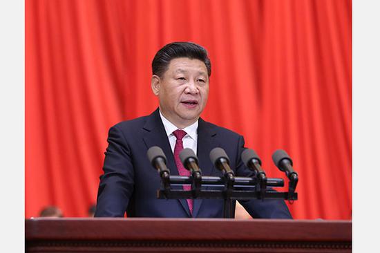 图为:2016年7月1日,庆祝中国共产党成立95周年大会在北京人民大会堂隆重举行。中共中央总书记、国家主席、中央军委主席习近平在大会上发表重要讲话。
